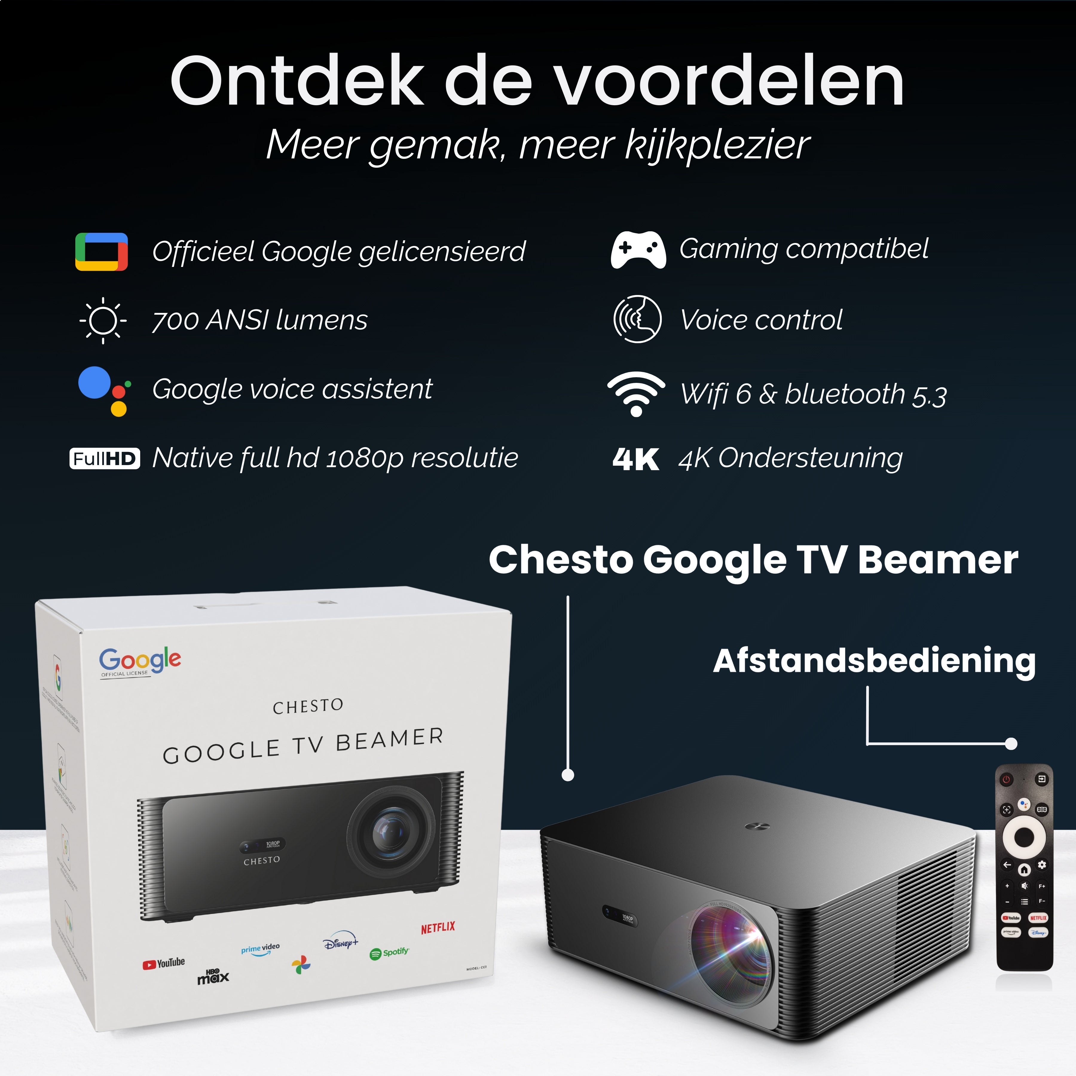 Chesto beamer Full HD Google tv
