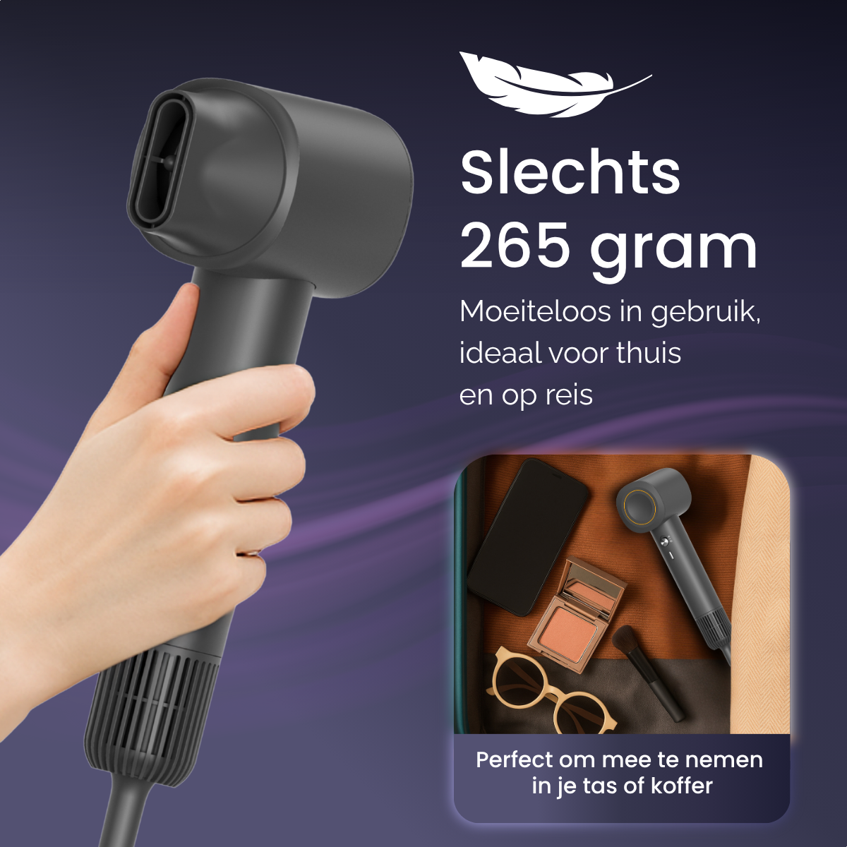 110.000 RPM digitale motor van de Chesto AI föhn