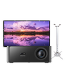 Chesto Google TV Thuisbioscoop: Google TV-beamer, projectiescherm 100 inch en muur- en plafondbeugel